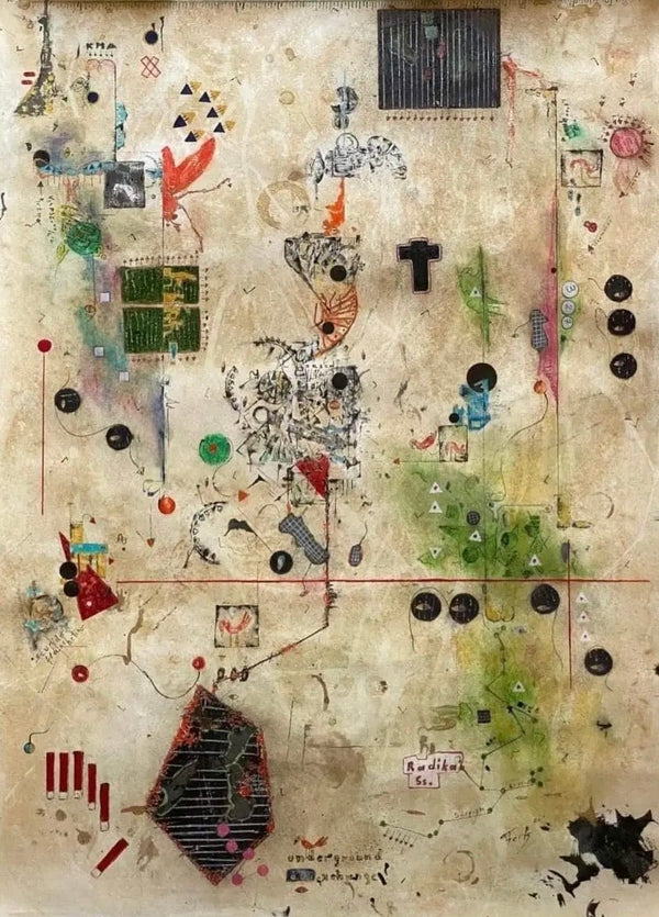 100 x 70 cm, Unikat, 'PASCAL MIRÓ 8320P' (VFE10-385) -  von Veronika Ferk