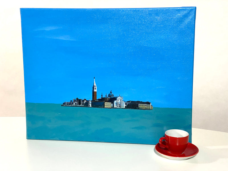 40 x 50 cm, Unikat, 'Venedig' (HW1-93) - Acrylgemälde von Hagen Wieland