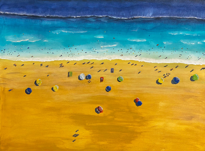 60 x 80 cm, Unikat, 'Lido' (HW1-98) - Acrylgemälde von Hagen Wieland