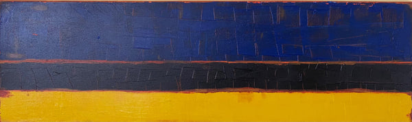 30 x 100 cm, Unikat, 'blue black yellow' (GIN6-175) -  von  Gintonic