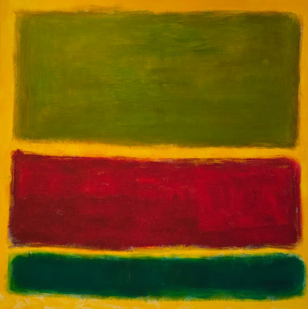100 x 100 cm, Unikat, 'green red green' (GIN6-177) -  von  Gintonic