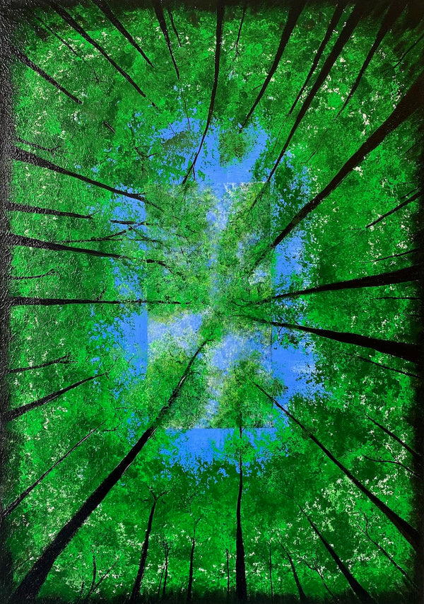 100 x 70 cm, Unikat, 'Laubwald' (HW1-5) - Acrylgemälde von Hagen Wieland