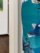 70 x 50 cm, Unikat, 'Birken Blau' (HW1-456) - Acrylgemälde von Hagen Wieland