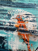 70 x 70 cm, Unikat, 'Die Vögel' (HW1-187) -  von Hagen Wieland