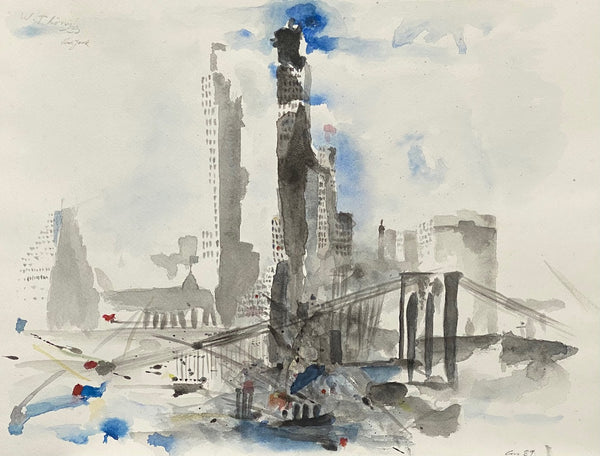 30 x 40 cm, Unikat, 'Kopie nach Wilhelm Thöny, “New York ‘33”' (CM7-252) -  von Charles Mills