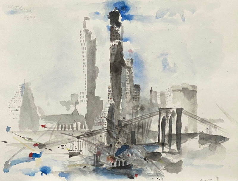 30 x 40 cm, Unikat, 'Kopie nach Wilhelm Thöny, “New York ‘33”' (CM7-252) -  von Charles Mills