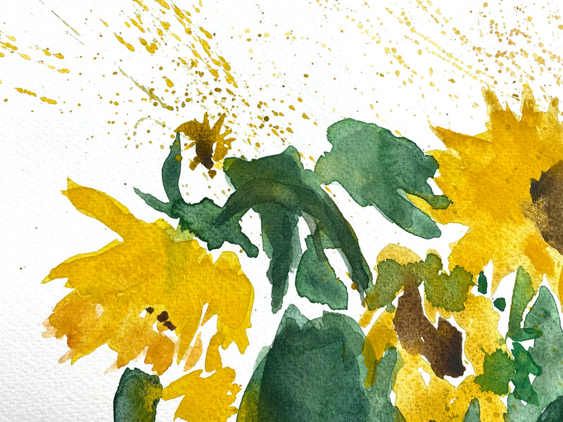 30 x 40 cm, Unikat, 'Sonnenblumen 2' (CM7-236) -  von Charles Mills