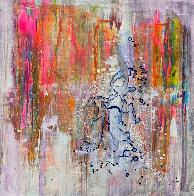 100 x 100 cm, Unikat, 'Dancing' (YVN5-143) -  von Yvonne Neff