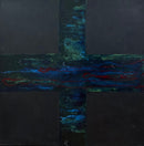 80 x 80 cm, Unikat, 'Trauerarbeit' (YVN5-253) - Acrylgemälde von Yvonne Neff