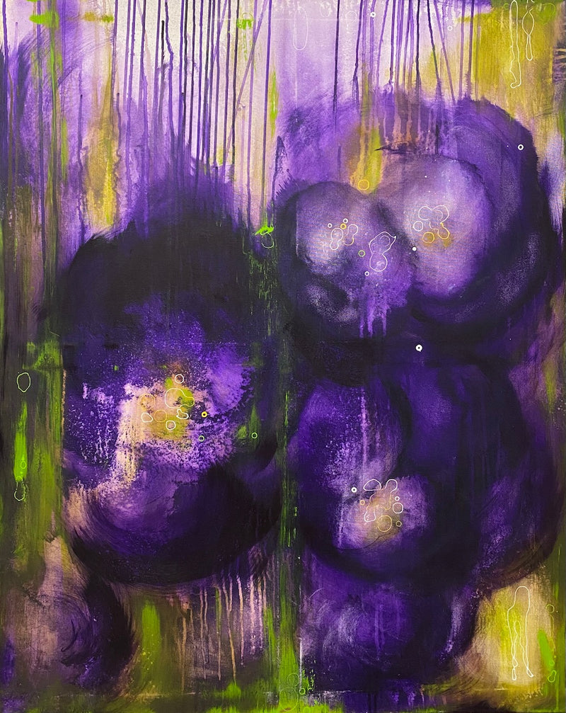 100 x 80 cm, Unikat, 'Lila' (YVN5-157) -  von Yvonne Neff