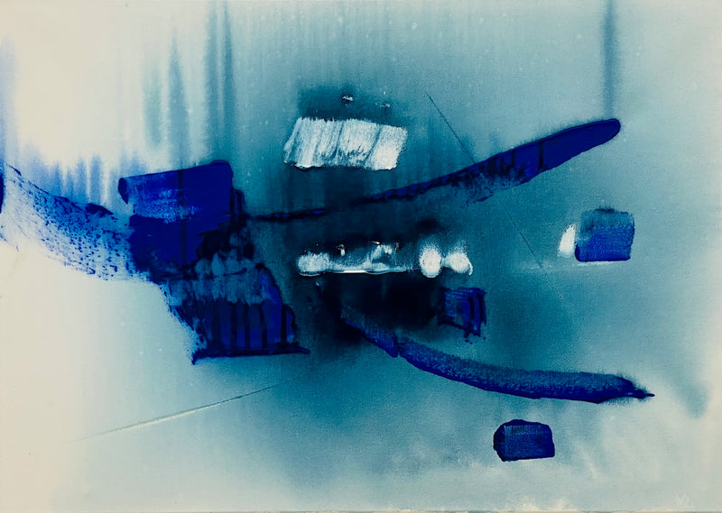 50 x 70 cm, Unikat, 'Tiefsee' (HW1-254) - Acrylgemälde von Hagen Wieland