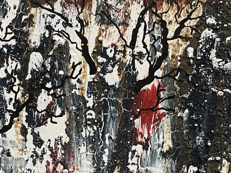 30 x 100 cm, Unikat, 'Waldmenschen' (HW1-256) - Acrylgemälde von Hagen Wieland