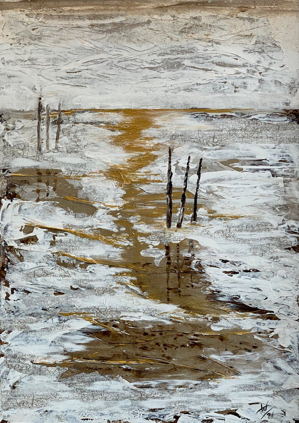 70 x 50 cm, Unikat, 'Watt' (KARO2-265) - Acrylgemälde von Karen Rohde