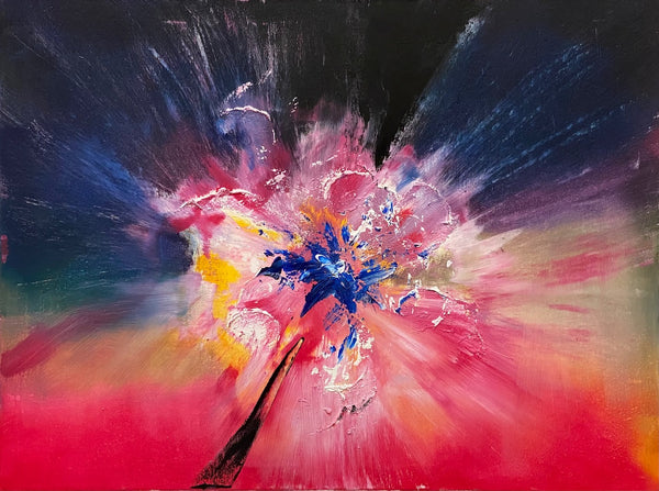 60 x 80 cm, Unikat, 'Flower Power' (HW1-279) - Acrylgemälde von Hagen Wieland