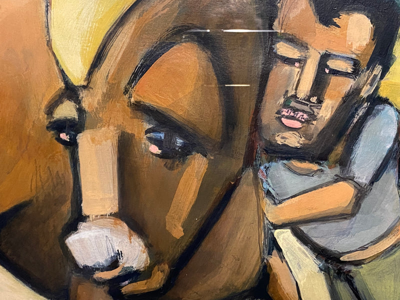54 x 74 cm, Unikat, 'Vielleicht hilft gut zureden' (TP4-290) -  von Thomas Popp