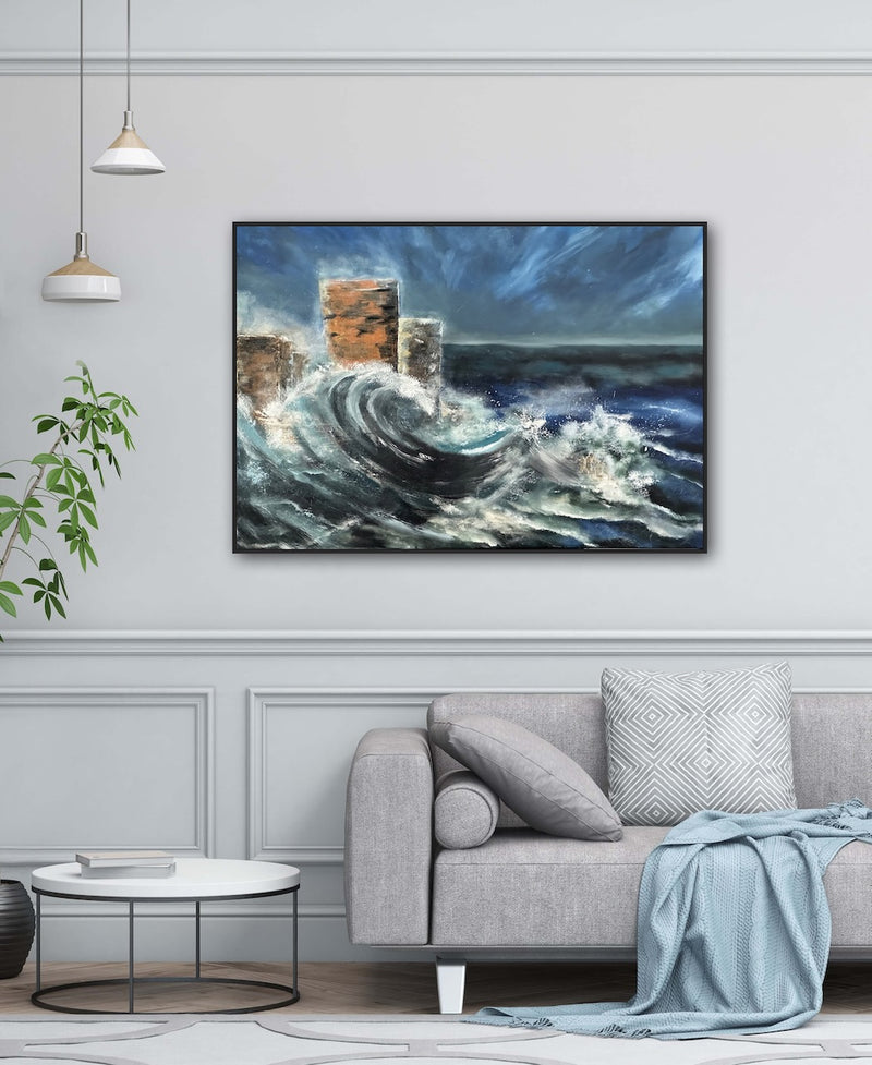 70 x 100 cm, Unikat, 'Great Ocean Road 2' (HW1-440) - Acrylgemälde von Hagen Wieland