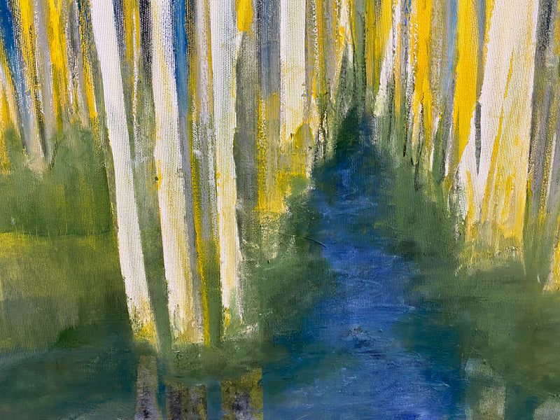 70 x 70 cm, Unikat, 'Verwunschen' (KARO2-356) - Acrylgemälde von Karen Rohde