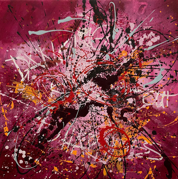 60 x 60 cm, Unikat, 'Dancing' (KARO2-380) - Acrylgemälde von Karen Rohde