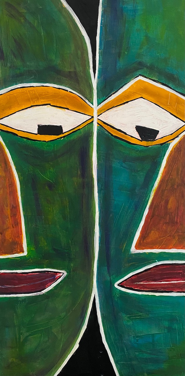 100 x 50 cm, Unikat, 'Coffeetime' (GIN6-396) - Acrylgemälde von  Gintonic