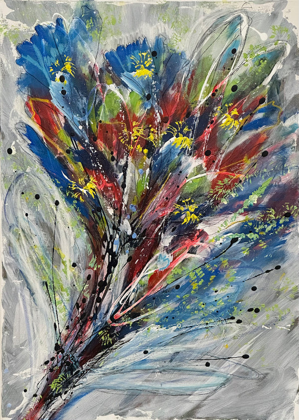 70 x 50 cm, Unikat, 'Coloris' (HW1-470) - Acrylgemälde von Hagen Wieland