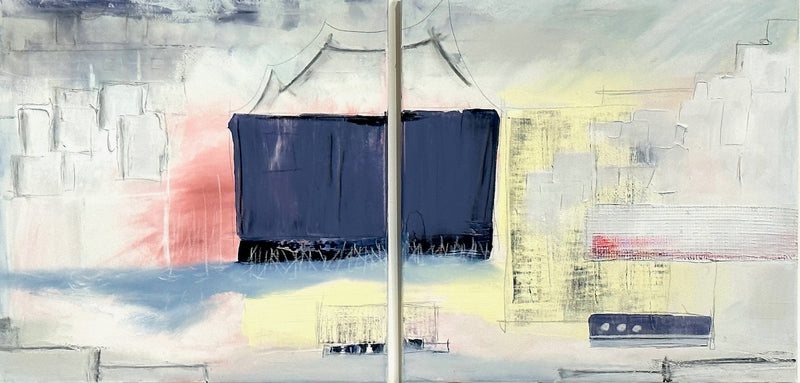 60 x 120 cm, Unikat, 'Elbenmusik' (HW1-471) -  von Hagen Wieland