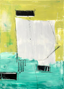 70 x 50 cm, Unikat, 'Hausboot' (HW1-473) - Acrylgemälde von Hagen Wieland