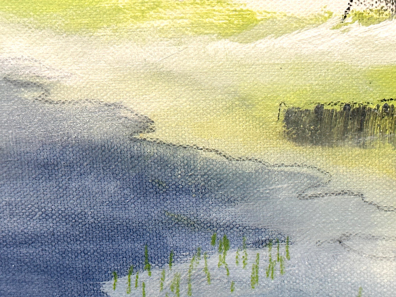 50 x 70 cm, Unikat, 'Riegsee' (HW1-474) - Acrylgemälde von Hagen Wieland