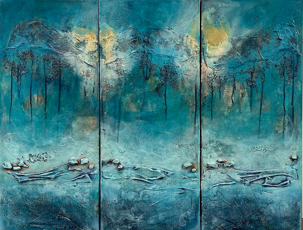 70 x 90 cm, Unikat, 'After the rain triptych' (CLD13-485) -  von Clémentine Daudier