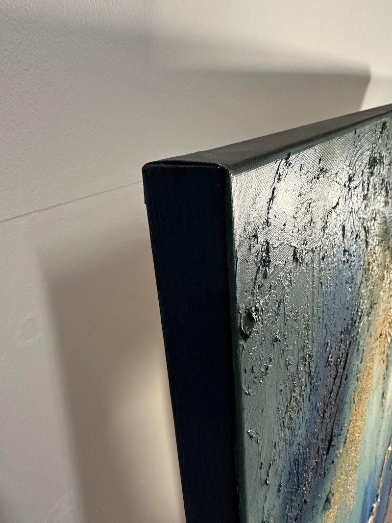 100 x 100 cm, Unikat, 'Goldenwave in a dramatic sky' (CLD13-487) -  von Clémentine Daudier