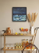 36 x 36 cm, Unikat, 'Winter an der See' (KARO2-444) - Acrylgemälde von Karen Rohde