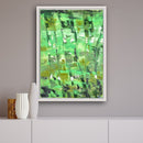 70 x 50 cm, Unikat, 'Birken Grün' (HW1-457) - Acrylgemälde von Hagen Wieland