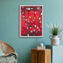 70 x 50 cm, Unikat, 'Birken Rot' (HW1-455) - Acrylgemälde von Hagen Wieland