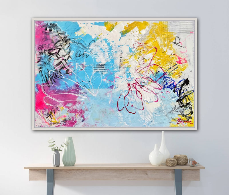 80 x 120 cm, Unikat, 'It's okay - waiting for you' (UBI17-420) - Acrylgemälde von Ute Bivona