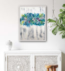 80 x 60 cm, Unikat, 'Blumen Farbenfroh 3' (KARO2-452) - Acrylgemälde von Karen Rohde