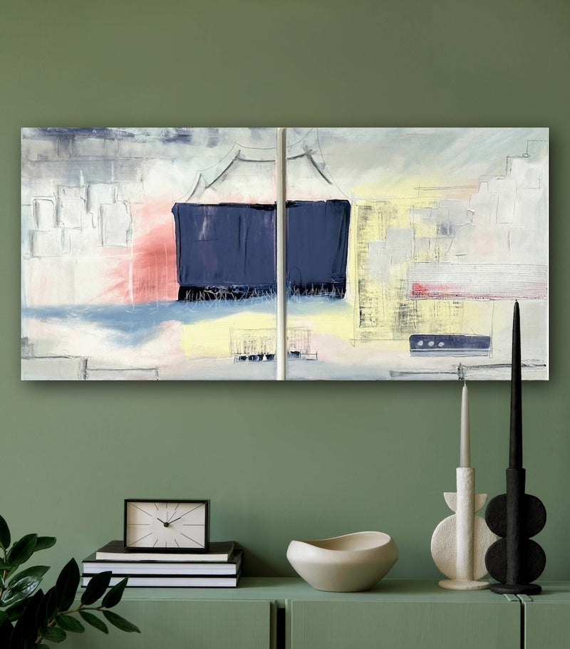 60 x 120 cm, Unikat, 'Elbenmusik' (HW1-471) -  von Hagen Wieland