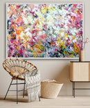 100 x 140 cm, Unikat, 'Sparks of hope and joy through chaos' (UBI17-423) - Acrylgemälde von Ute Bivona