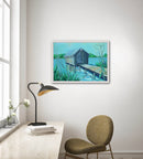 50 x 70 cm, Unikat, 'Hütte am Kesselsee' (TP4-362) -  von Thomas Popp