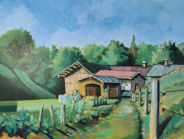 54 x 74 cm, Unikat, 'Im Wiesengrund' (TP4-288) -  von Thomas Popp