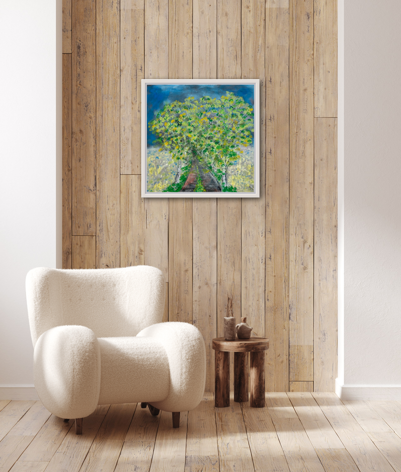 50 x 50 cm, Unikat, 'Der Weg' (HW1-111) - Acrylgemälde von Hagen Wieland
