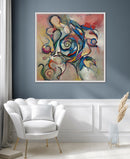 100 x 100 cm, Unikat, 'Tempestades internas (Innere Stürme)' (BAR14-340) - Acrylgemälde von Beatriz Baranowski