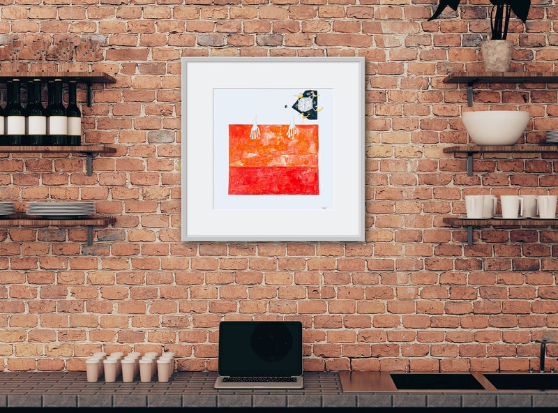 40 x 40 cm, Unikat, 'Face Like A Indorible Peace of Mood' (VFE10-308) -  von Veronika Ferk