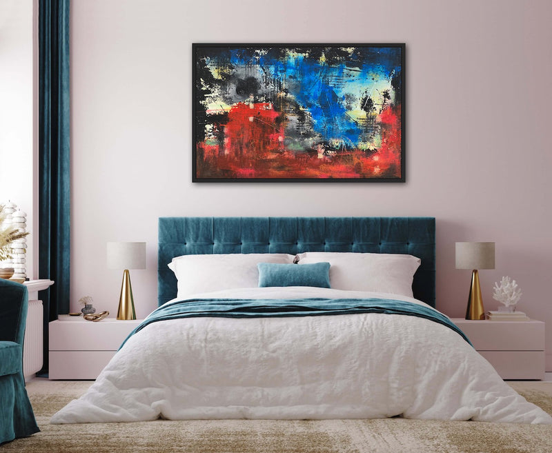 80 x 120 cm, Unikat, 'Werft' (HW1-369) - Acrylgemälde von Hagen Wieland