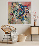 100 x 100 cm, Unikat, 'Tempestades internas (Innere Stürme)' (BAR14-340) - Acrylgemälde von Beatriz Baranowski