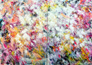 100 x 140 cm, Unikat, 'Sparks of hope and joy through chaos' (UBI17-423) - Acrylgemälde von Ute Bivona