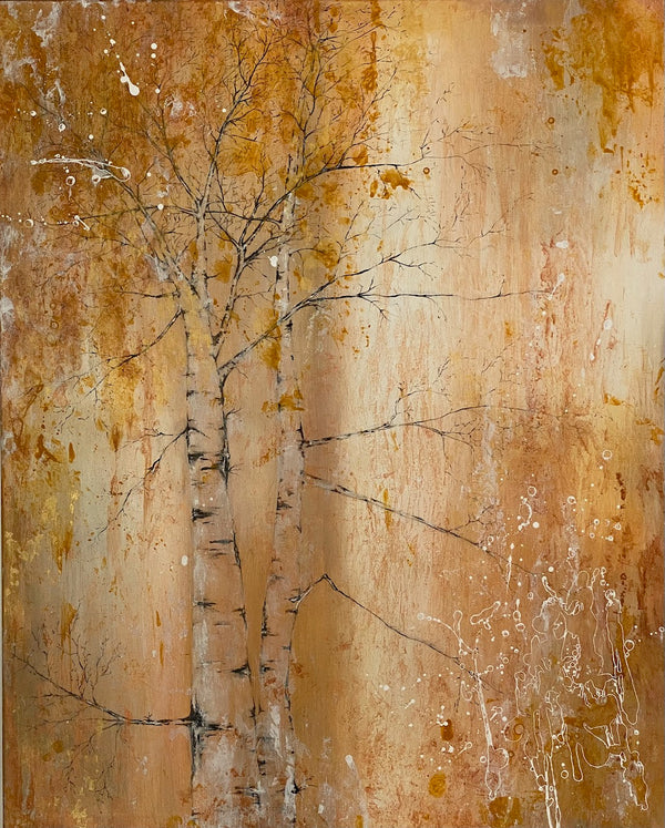 100 x 80 cm, Unikat, 'Leuchten' (YVN5-156) -  von Yvonne Neff