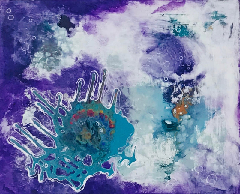 60 x 100 cm, Unikat, 'Space' (YVN5-169) -  von Yvonne Neff